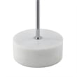 Posh Living Rya Table Lamp 5ft Power Cord Marble Stone Base Chrome