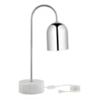 Posh Living Rya Table Lamp 5ft Power Cord Marble Stone Base Chrome