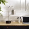 Posh Living Rya Table Lamp 5ft Power Cord Marble Stone Base Stainless Steel