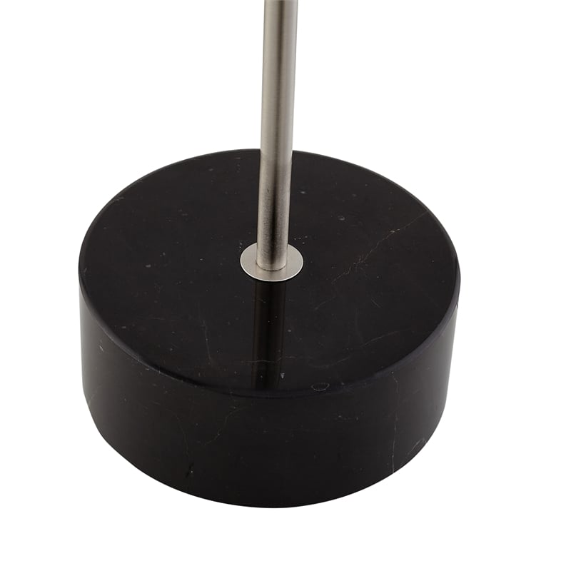 Posh Living Rya Table Lamp 5ft Power Cord Marble Stone Base Stainless Steel