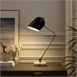Posh Living Armin Table Lamp 5ft Power Cord Marble Stone Base Black