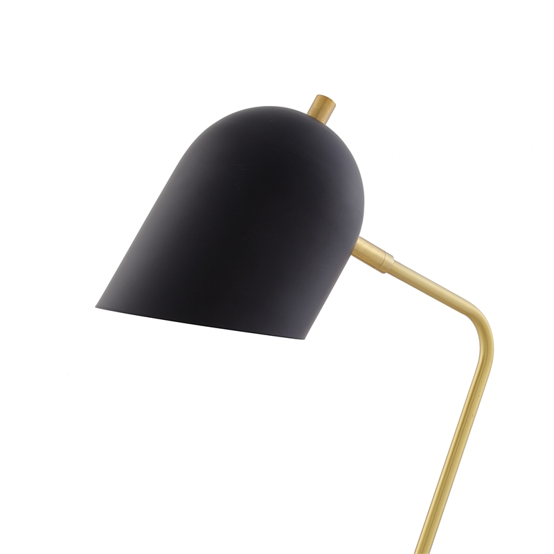 Posh Living Armin Table Lamp 5ft Power Cord Marble Stone Base Black