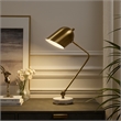 Posh Living Armin Table Lamp 5ft Power Cord Marble Stone Base Brass