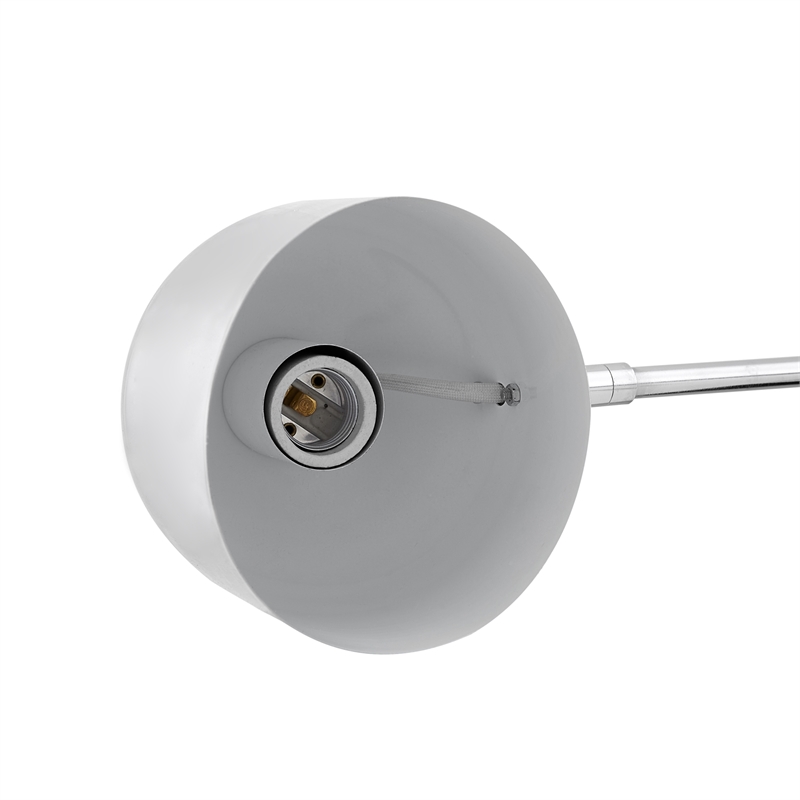 Posh Living Armin Table Lamp 5ft Power Cord Marble Stone Base Chrome