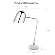 Posh Living Armin Table Lamp 5ft Power Cord Marble Stone Base Chrome