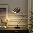 Posh Living Armin Table Lamp 5ft Power Cord Marble Stone Base Stainless Steel