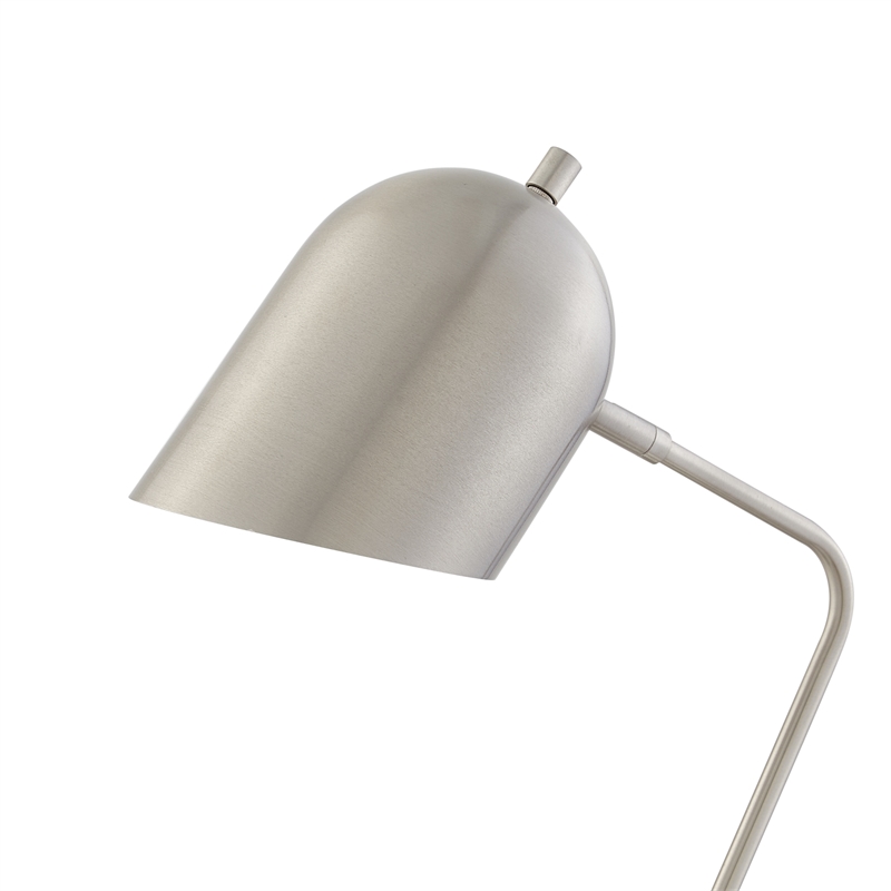 Posh Living Armin Table Lamp 5ft Power Cord Marble Stone Base Stainless Steel