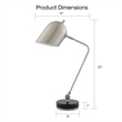 Posh Living Armin Table Lamp 5ft Power Cord Marble Stone Base Stainless Steel