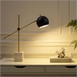 Posh Living Ameya Table Lamp 5ft Power Cord Marble Stone Base Black