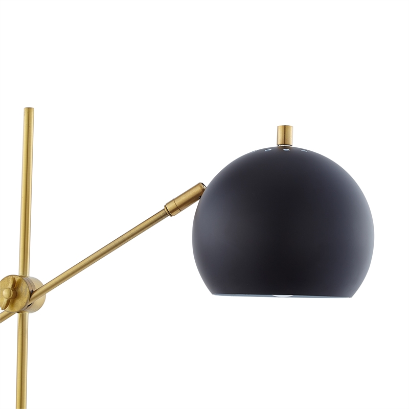 Posh Living Ameya Table Lamp 5ft Power Cord Marble Stone Base Black