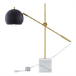 Posh Living Ameya Table Lamp 5ft Power Cord Marble Stone Base Black