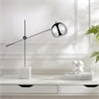 Posh Living Ameya Table Lamp 5ft Power Cord Marble Stone Base Chrome