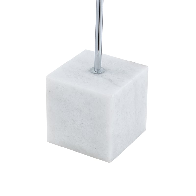 Posh Living Ameya Table Lamp 5ft Power Cord Marble Stone Base Chrome