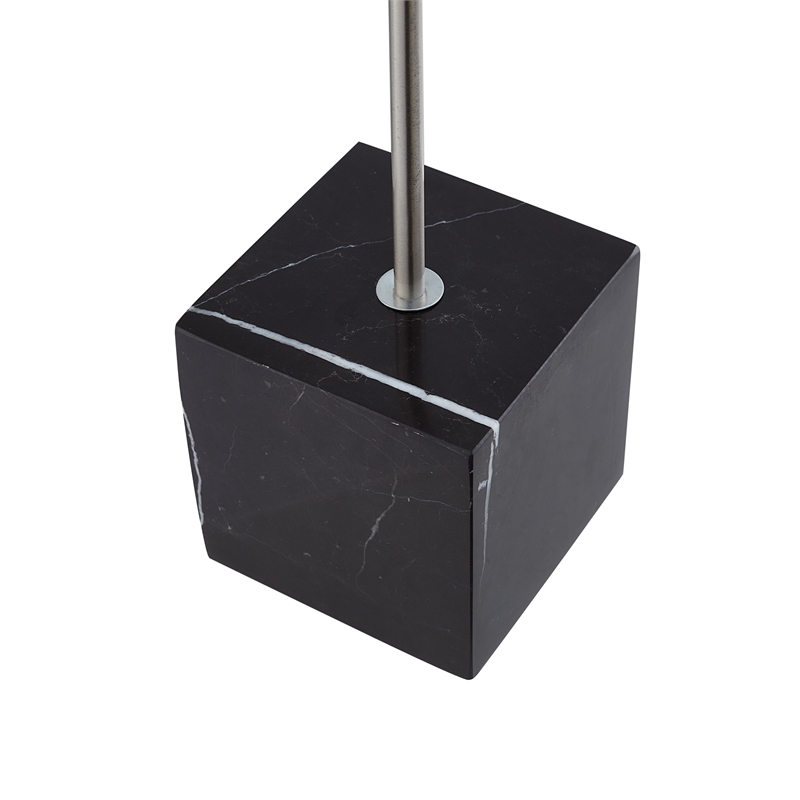 Posh Living Ameya Table Lamp 5ft Power Cord Marble Stone Base Stainless Steel