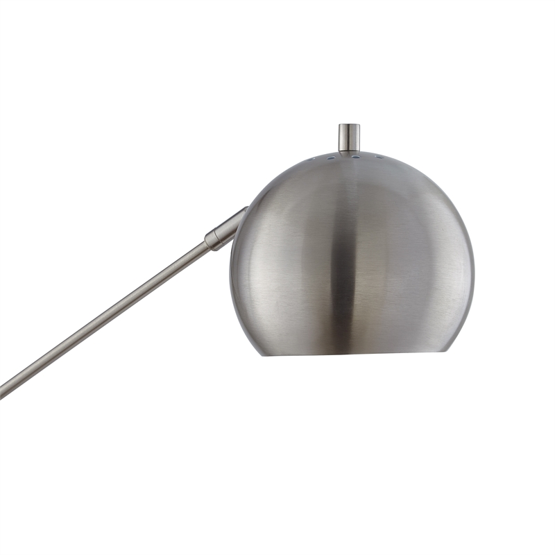 Posh Living Ameya Table Lamp 5ft Power Cord Marble Stone Base Stainless Steel