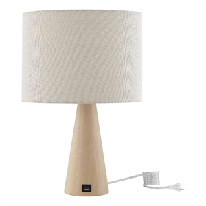 Posh Living Brynlie Table Lamp 5ft Power Cord USB Charger Beige