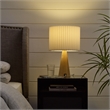 Posh Living Brynlie Table Lamp 5ft Power Cord USB Charger Ivory