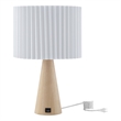 Posh Living Brynlie Table Lamp 5ft Power Cord USB Charger Ivory