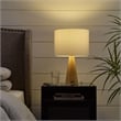 Posh Living Brynlie Table Lamp 5ft Power Cord USB Charger White
