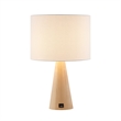 Posh Living Brynlie Table Lamp 5ft Power Cord USB Charger White