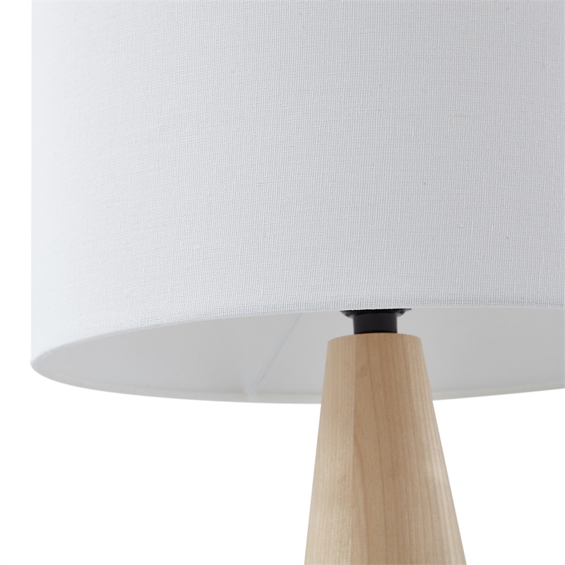 Posh Living Brynlie Table Lamp 5ft Power Cord USB Charger White