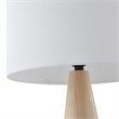 Posh Living Brynlie Table Lamp 5ft Power Cord USB Charger White