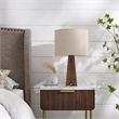 Posh Living Catarina Table Lamp 5ft Power Cord USB Charger Beige