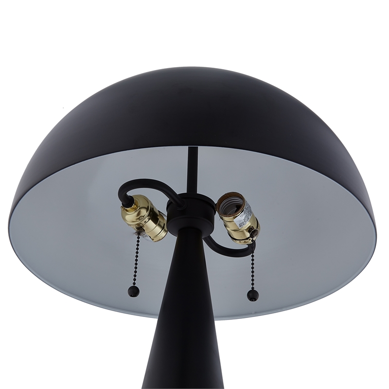Posh Living Bradford Table Lamp USB Charger Black