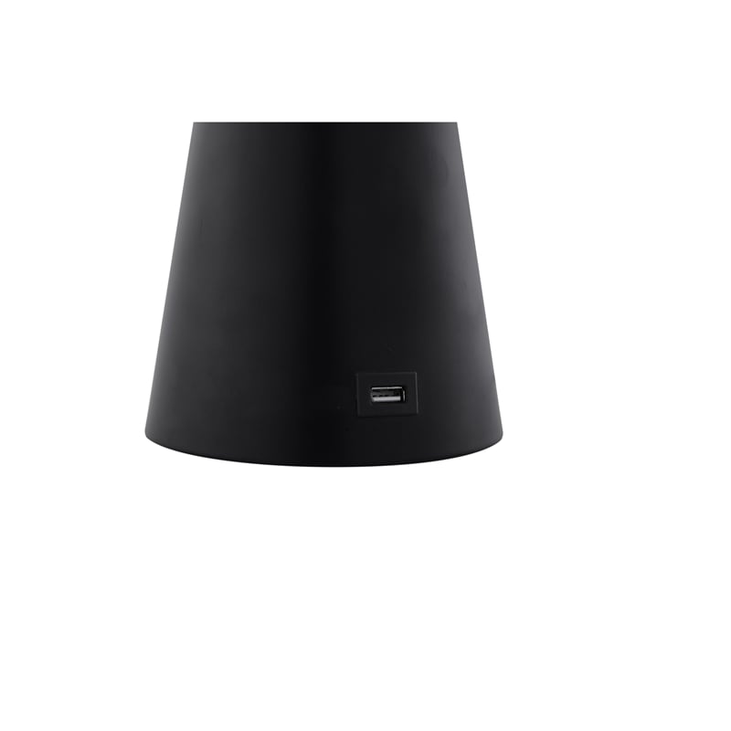 Posh Living Bradford Table Lamp USB Charger Black
