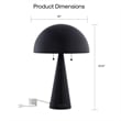 Posh Living Bradford Table Lamp USB Charger Black