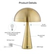 Posh Living Bradford Table Lamp USB Charger Brass