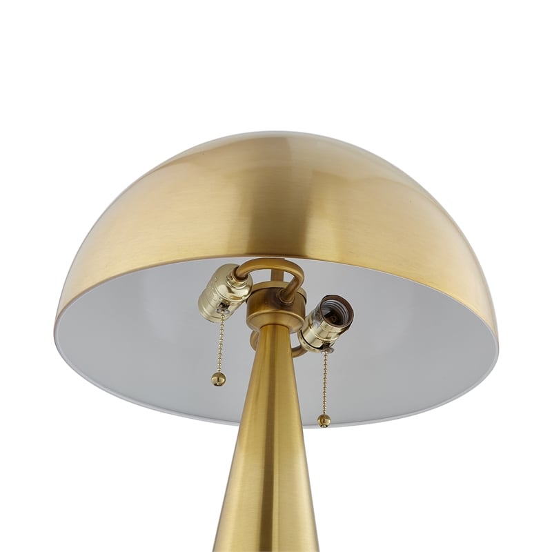 Posh Living Bradford Table Lamp USB Charger Brass