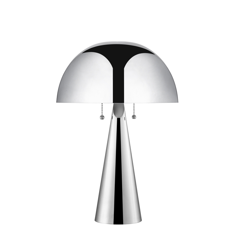 Posh Living Bradford Table Lamp USB Charger Chrome
