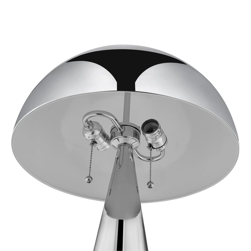 Posh Living Bradford Table Lamp USB Charger Chrome