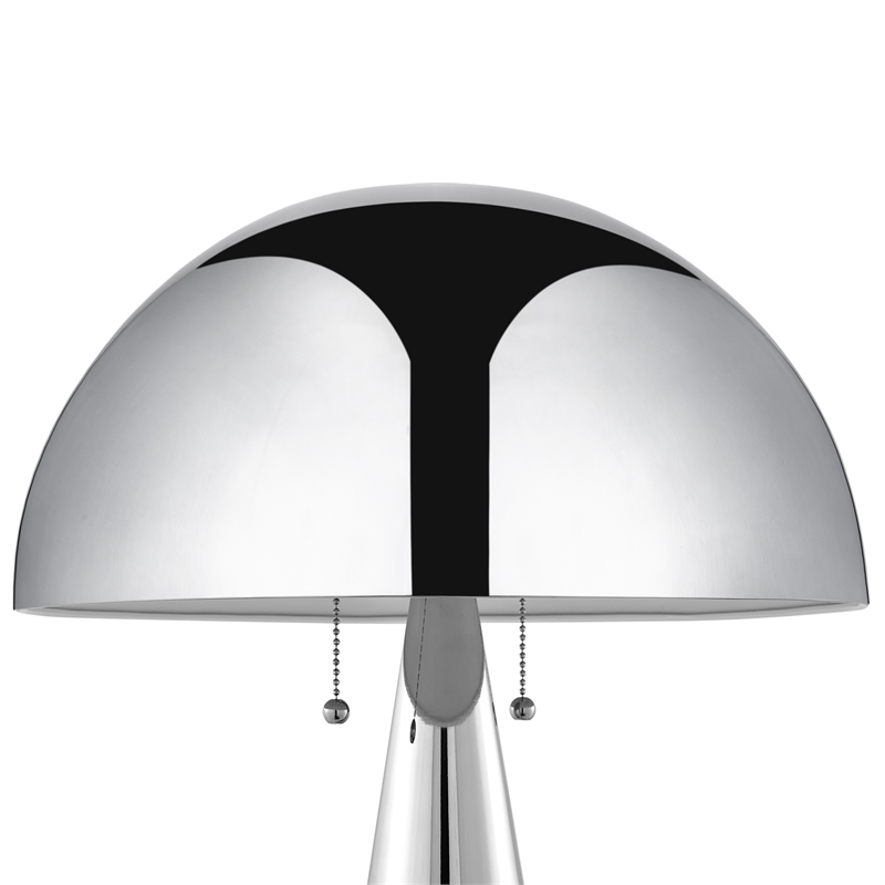 Posh Living Bradford Table Lamp USB Charger Chrome