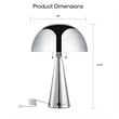 Posh Living Bradford Table Lamp USB Charger Chrome
