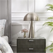 Posh Living Bradford Table Lamp USB Charger Stainless Steel
