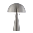Posh Living Bradford Table Lamp USB Charger Stainless Steel