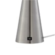 Posh Living Bradford Table Lamp USB Charger Stainless Steel