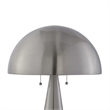 Posh Living Bradford Table Lamp USB Charger Stainless Steel