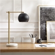 Posh Living Kendric Table Lamp 5ft Power Cord Marble Stone Base Black