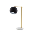 Posh Living Kendric Table Lamp 5ft Power Cord Marble Stone Base Black