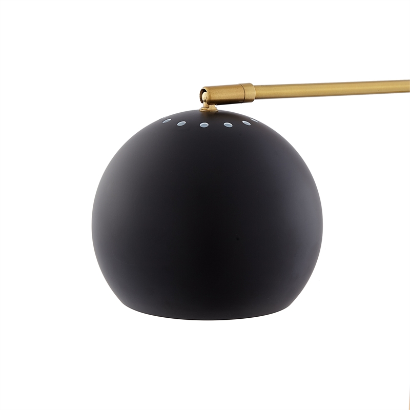 Posh Living Kendric Table Lamp 5ft Power Cord Marble Stone Base Black