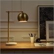 Posh Living Kendric Table Lamp 5ft Power Cord Marble Stone Base Brass