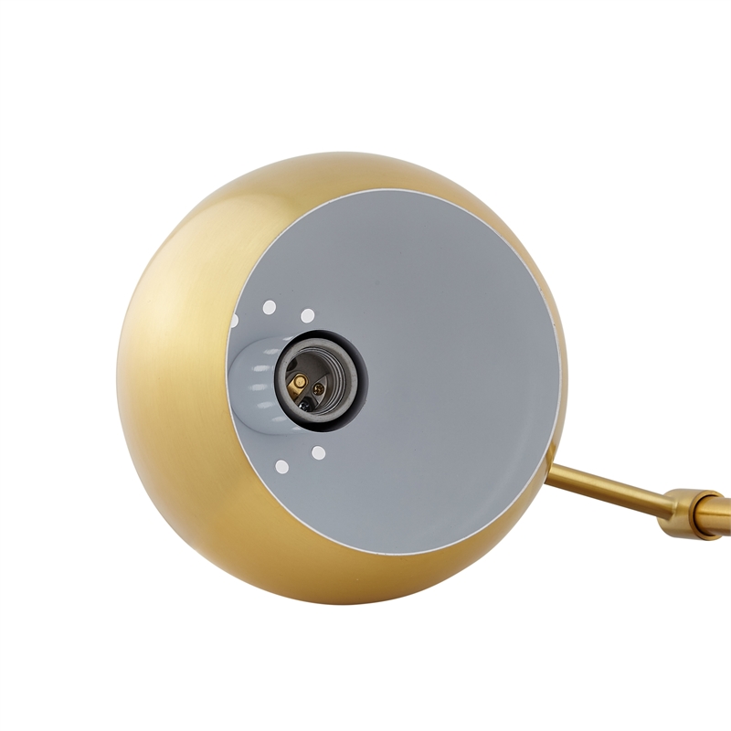 Posh Living Kendric Table Lamp 5ft Power Cord Marble Stone Base Brass