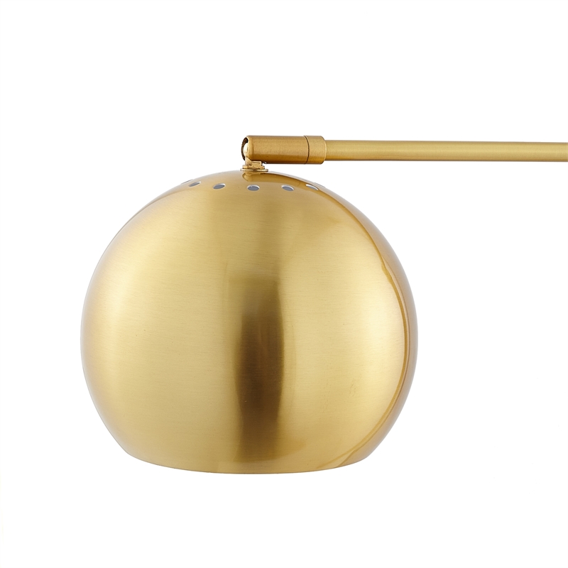 Posh Living Kendric Table Lamp 5ft Power Cord Marble Stone Base Brass