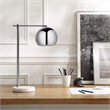 Posh Living Kendric Table Lamp 5ft Power Cord Marble Stone Base Chrome