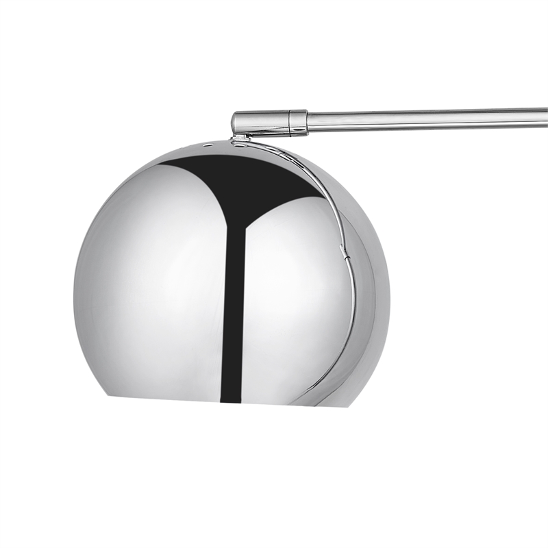 Posh Living Kendric Table Lamp 5ft Power Cord Marble Stone Base Chrome