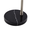 Posh Living Kendric Table Lamp 5ft Power Cord Marble Stone Base Stainless Steel
