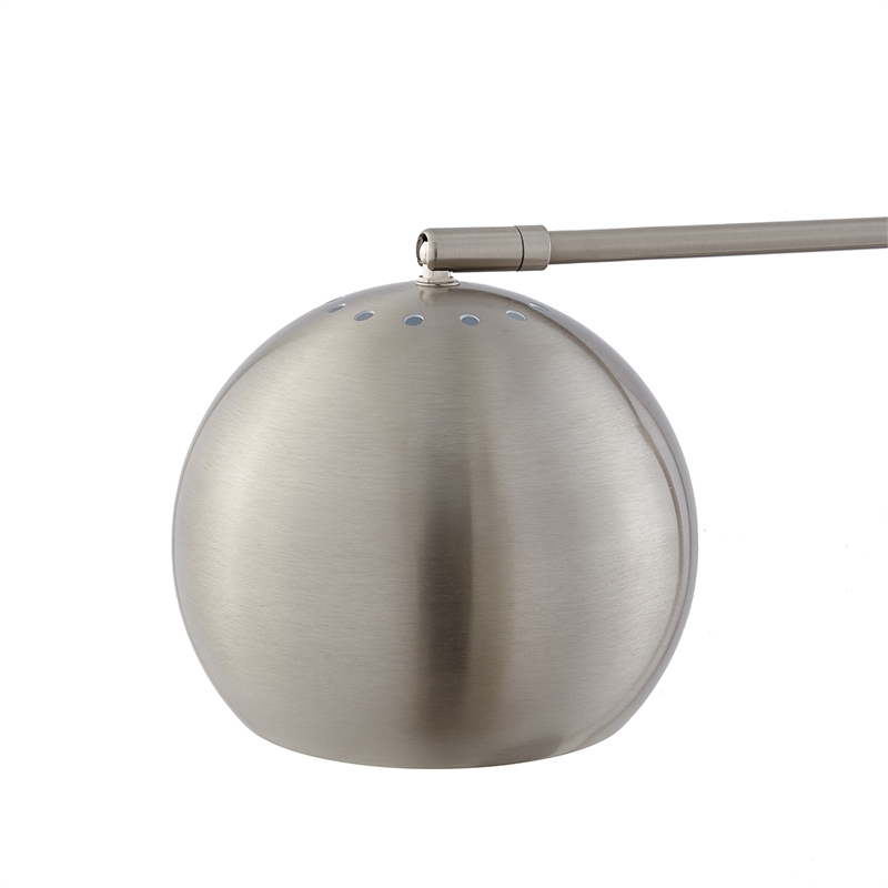 Posh Living Kendric Table Lamp 5ft Power Cord Marble Stone Base Stainless Steel